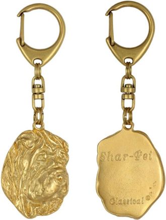 OEM Shar-pei - Llavero De Perro Chapado En Oro En Caja De Regalo, Decoraci&oacute;n De Bolso, Accesorio De Lujo De Art-dog