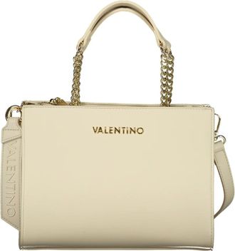 Mario Valentino Handbags, female, Beige, Size: ONE SIZE Bag with 2 Chain Handles