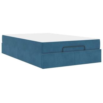 vidaXL Estructura De Cama Con Colch&oacute;n Azul 120 X 190 Cm Terciopelo Vidaxl