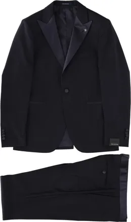 Tagliatore Dark Blue Peaked Lapel Suit