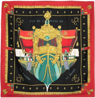 Chanel Vue du Carosse de la Galère La Réale silk scarf - women - Silk - One Size - Black