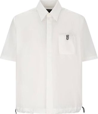 Fendi Short Sleeve Shirts, male, White, Size: M Sh.over CO+ Coulisse FF