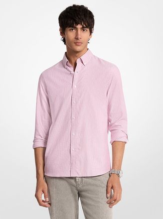 Michael Kors Classic-Fit Striped Cotton Shirt