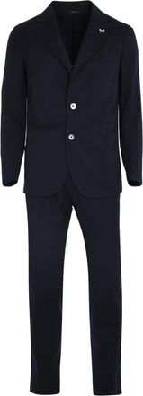 Tombolini Completo monopetto in lana - Blu