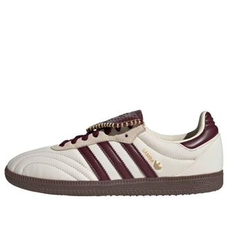 adidas (WMNS) adidas Samba Long Tongue Cream White Maroon IH9045