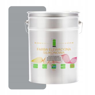 OEM Pintura De Silicona Para Fachadas, Gris Claro, Tono Gris, 10 L