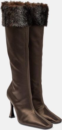 Magda Butrym Faux satin knee-high boots