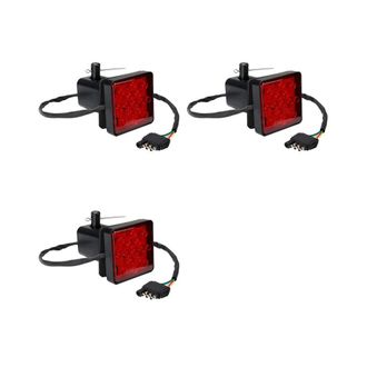 OEM Adecuado Para 3 Luces Rojas De 15 Led De 2 Pulgadas Para Remolque, Gancho De Remolque, Receptor De Remolque, Cubierta De Luz De Freno Con Pines De 12 