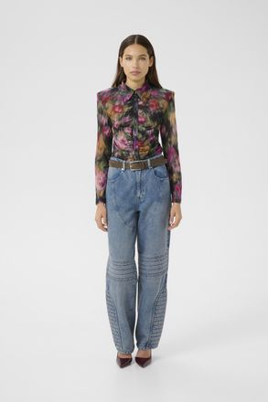 Gestuz Shirt met lange mouwen GZfadia Slim fit multicolour