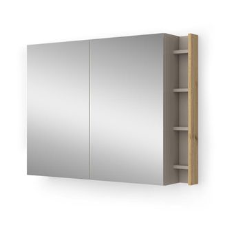 Vicco Armario Con Espejo Para Ba&ntilde;o Edelin, Cachemira, 100 X 75 Cm Con Estantes, Vicco