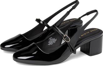 Anne Klein Pia High Womens Heels Black Patent : 7.5 M, Leather/Suede