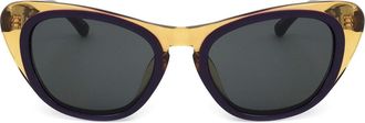 Linda Farrow ERDEM EDM18 C2 Womens Sunglasses Brown Size 52