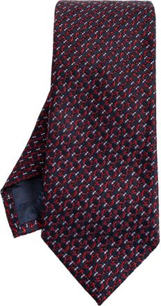 Ferragamo Gancini Jacquard Zijden Stropdas - Heren - Stropdassen - Veelkleurig - ONE Size - Accessoires
