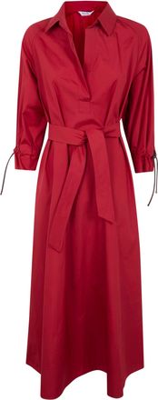 Max Mara Mirto Cotton Popeline Midi Dress