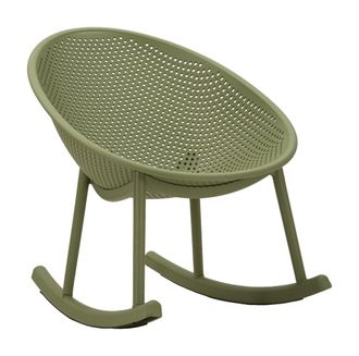 Mauro Ferretti Mecedora de exterior de pp verde, 66x88x80 cm