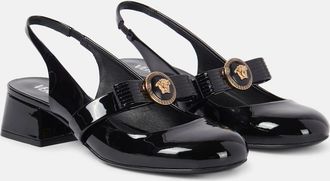 Versace Pumps slingback Gianni Ribbon in vernice