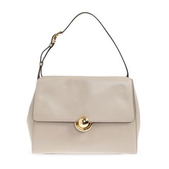 Furla Shoulder Bags, female, Gray, Size: ONE SIZE Domus Medium Shoulder Bag