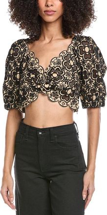 Sandro Embroidered Top