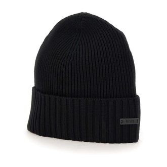 HUGO BOSS Hugo, Beanies, male, Black, Size: ONE SIZE Fati Wool Cap