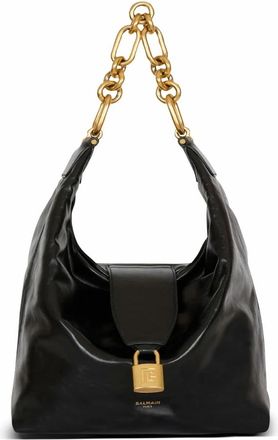 Balmain Sync Hobo Bag - Dames - Schoudertassen - Zwart - ONE Size - Leer - Tassen