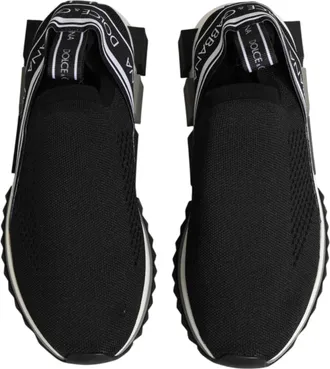 Dolce & Gabbana Womens Black Slip On Sorrento Low Top Sneakers Shoes 05+pa+pl+vi
