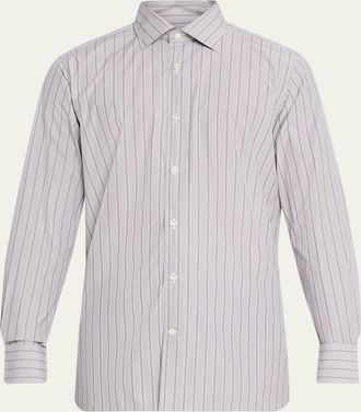 100Hands Mens Multi-Stripe Cotton Classic Fit Sport Shirt