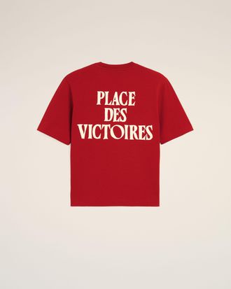 Ami Red printed cotton Place des Victoires t-shirt Red - XXXL - Unisex
