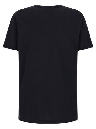 Dolce & Gabbana Logo-Embroidered Cotton T-Shirt - Black