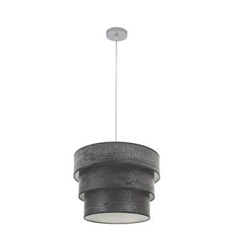Fabrilamp Colgante Triple Smile 1xe27 Cromo/madera Negra Regx40x40 Cm