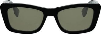 Fendi Lettering Zonnebrillen - unisex - Zonnebrillen - Zwart - 53 MM - Accessoires