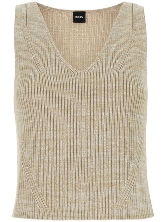 BOSS mélange-effect top - Neutrals