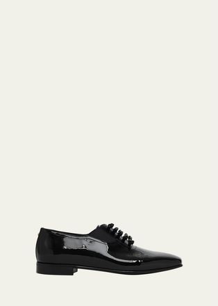 Valentino Garavani Mens Pas Des Dieux Oxfords in Patent Leather