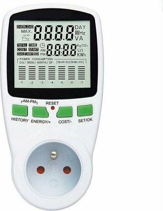 OEM Green Mobility-one Piece Plugin Watt Kw Meter, Amp&egrave;rem&egrave;tre De Moniteur D&Eacute;lectricit&eacute; Domestique, Wattm&egrave;tre Socket Compteur D&Eacute;nergie, Testeur DAnalyseur