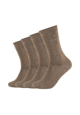 Camano Online Unisex ca-Soft Socks 4er Pack, Camel, 35