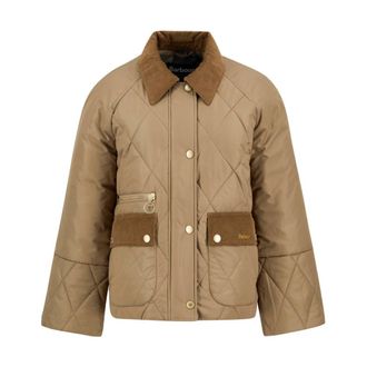 Barbour Winter Jackets, female, Beige, L, Martha Quilted Jacket