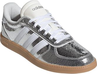 adidas Breaknet Sleek Sneaker in Silver/White/Gum at Nordstrom Rack, Size 7.5