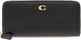 Coach Essenti&euml;le Slanke Accordeon Rits Portemonnee - Dames - Portefeuilles - Zwart - ONE Size - Leer - Accessoires