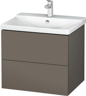 Duravit Duravit L-cube Mueble De Pared 620mm De Ancho, Profundidad 481, 2 Cajones, Se Ajusta A La Altura De P3 Comfort. Art&iacute;culo 233265, Color: Flanela Gris S