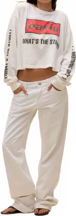 Daydreamer Oasis Morning Glory Meet & Greet Long Sleeve Tee In White