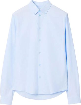 Burberry Camicia Oxford Equestrian Knight - Blu