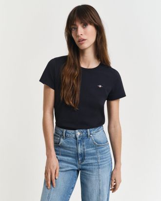 GANT Women Shield T-Shirt (XXXL) BLACK