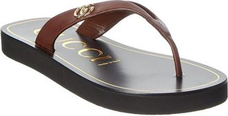 Gucci Double G Leather Sandal