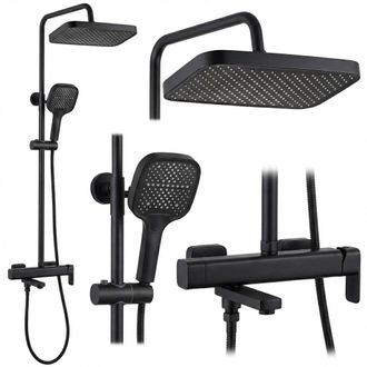 Rea Juego De Ducha Rea Arlo Black