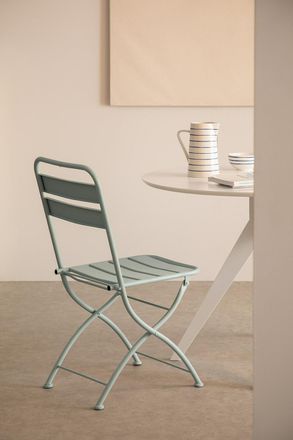 Sklum Sklum - Pack De 4 Sillas De Comedor Plegables En Acero Janti