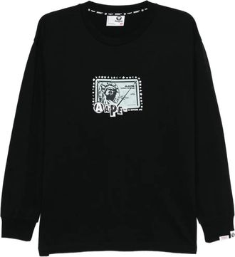 Aape By A Bathing Ape logo-printed T-shirt - Black