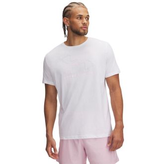 Under Armour Mens UA Foundation Short Sleeve White/Pink L