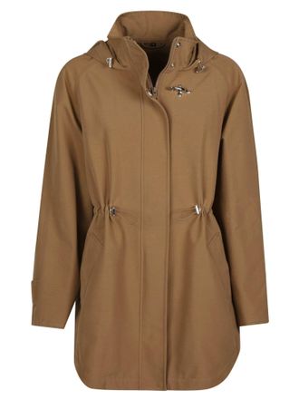 Fay Brown Gancio Relaxed Cotton Parka