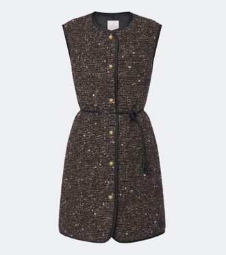 Moncler Figurative down-paneled wool-blend vest