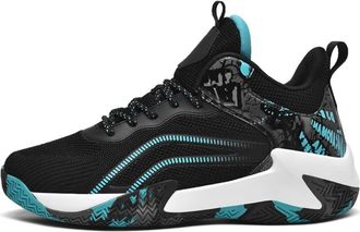 Generic Mens Oversized Basketball Shoes are Lightweight Anti Slip Shock-Absorbing Rebound Grip Sports Training Boots Walking Shoes(Green,12.5 UK)