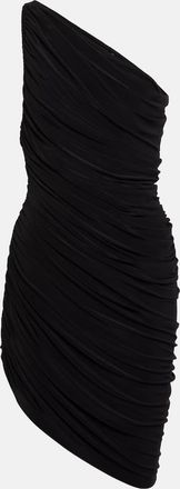 Norma Kamali Diana asymmetrical ruched minidress